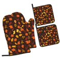 thumbnail image 1 of ZICANCN Oven Mitts and Pot Holders Sets, Autumn Fall Maple Leaves Baking Sets Kitchen Heat Resistant 4 Pieces, 1 of 8