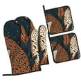 thumbnail image 1 of ZICANCN Oven Mitts and Pot Holders Sets, Fierce Leopard Forest Partner Baking Sets Kitchen Heat Resistant 4 Pieces, 1 of 8