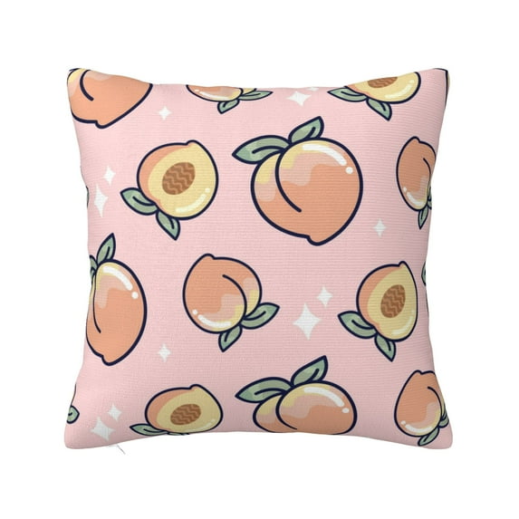 ZICANCN Peach Fruit Decorative Throw Pillow Covers, Bed Couch Sofa Knit Decorative Pillow Covers for Living Room Farmhouse, 26"x26"