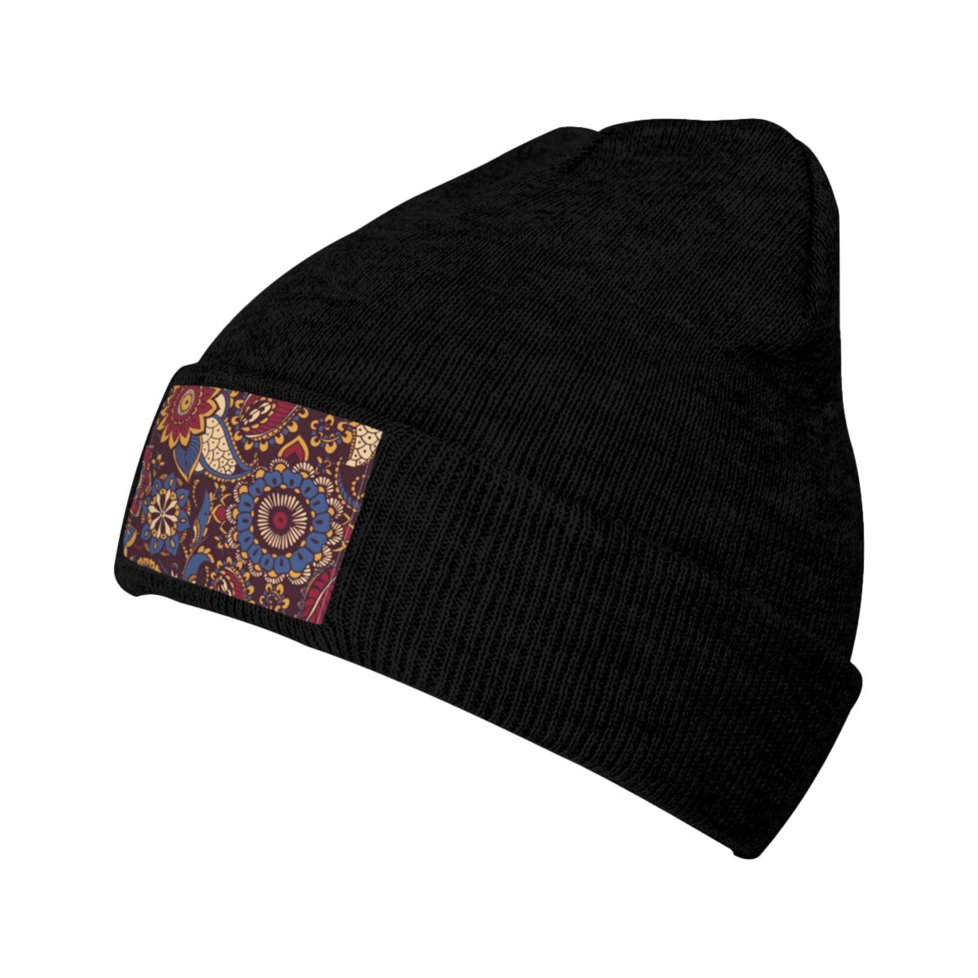 ZICANCN Persian Paisley Red Floral Knit Beanie Hat, Winter Cap