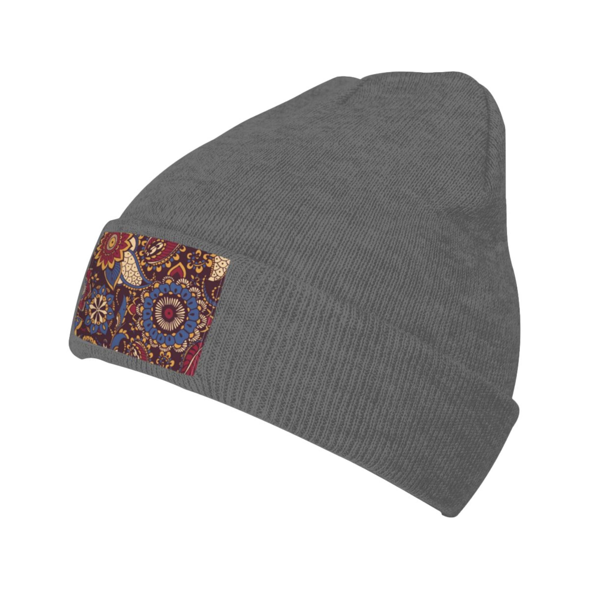 ZICANCN Persian Paisley Red Floral Knit Beanie Hat, Winter Cap