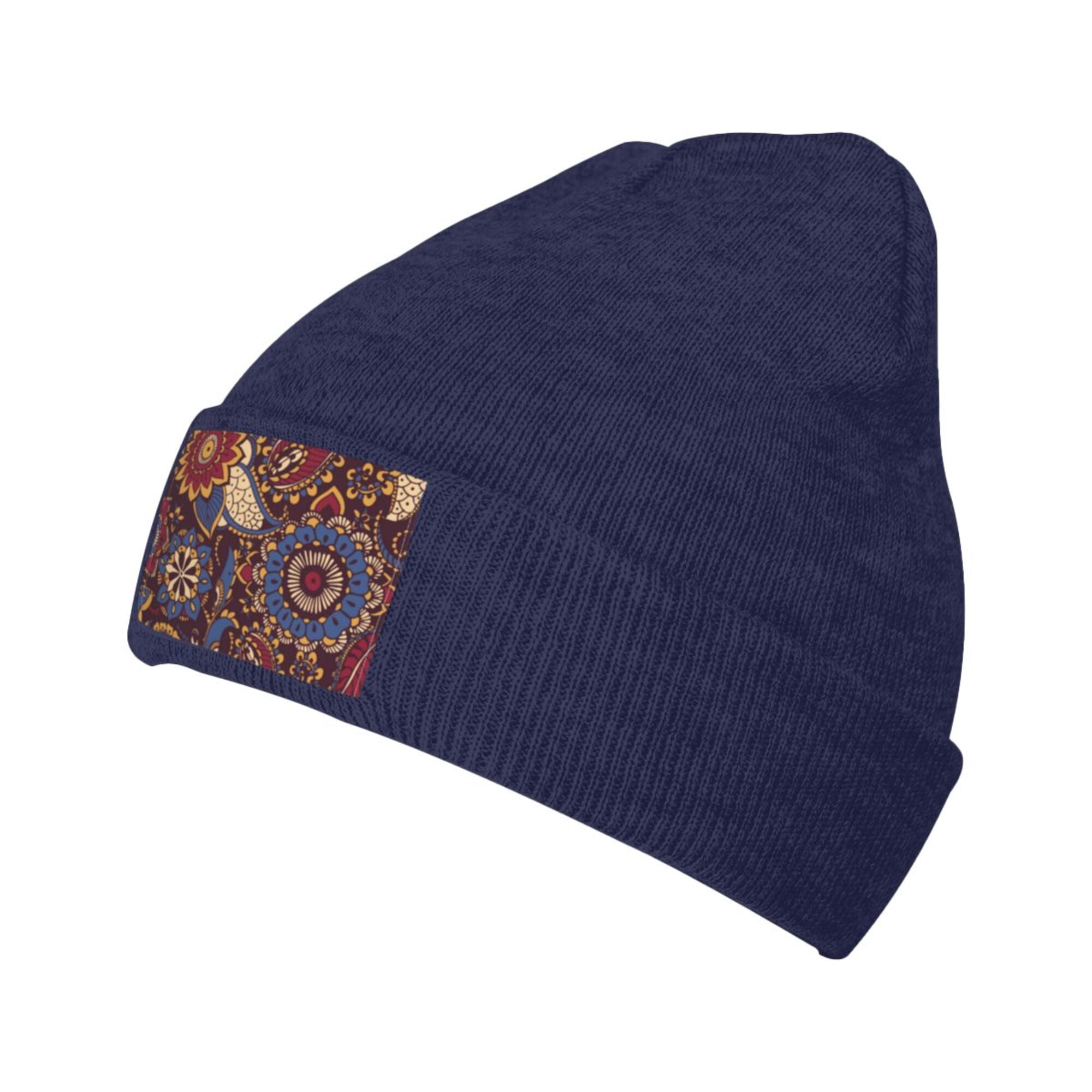 ZICANCN Persian Paisley Red Floral Knit Beanie Hat, Winter Cap