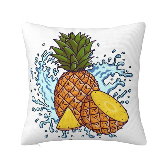 ZICANCN Pineapple Juice Drip Splash Throw Pillow Covers, Bed Couch Sofa Knit Decorative Pillow Covers for Living Room Farmhouse, 24"x24"