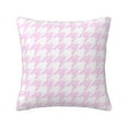 thumbnail image 1 of ZICANCN Pink Thousand Bird Check Throw Pillow Covers, Bed Couch Sofa Knit Decorative Pillow Covers for Living Room Farmhouse, 20"x20", 1 of 8