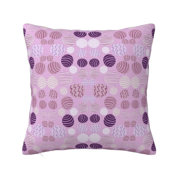 ZICANCN Purple Line Flower Throw Pillow Covers, Bed Couch Sofa Knit Decorative Pillow Covers for Living Room Farmhouse, 22"x22"