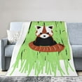 thumbnail image 1 of ZICANCN Red Panda Bamboo Anti-Pilling Flannel Bed Throw Blankets - Couch-Ultra-Soft Micro Fleece Sofa Bed Camping Travel Blanket for Adults 50"x40", 1 of 8