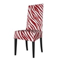 thumbnail image 1 of ZICANCN Red Zebra Animal Print Chair Protectors Seat Covers , Dining Chair Slipcovers 1 Piece for Dining Room Hotel Kitchen, 1 of 8