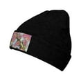thumbnail image 1 of ZICANCN Retro Background Colorful Knit Beanie Hat, Winter Cap Soft Warm Classic Hats for Men Women, Black, 1 of 8