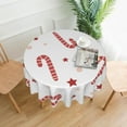 thumbnail image 1 of ZICANCN Round Table Cloths 60 Inch, Celebrating Christmas Candy Table Cover Waterproof Washable Outdoor Picnic Tablecloth, 1 of 8