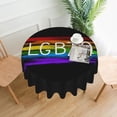 thumbnail image 1 of ZICANCN Round Table Cloths 60 Inch, Rainbow LGBTQ Table Cover Waterproof Washable Outdoor Picnic Tablecloth, 1 of 8