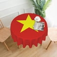 thumbnail image 1 of ZICANCN Round Table Cloths 60 Inch, Vietnam Flag Table Cover Waterproof Washable Outdoor Picnic Tablecloth, 1 of 8