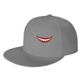 thumbnail image 1 of ZICANCN Smile Lips Baseball Caps, Trucker Hats for Men And Women, Adjustable Breathable Flat Caps, Gray, 1 of 8