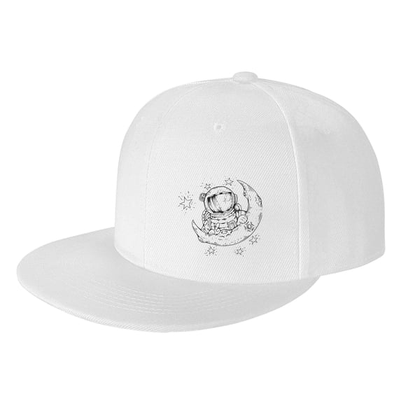 ZICANCN Space Fantasy Astronaut Baseball Caps, Trucker Hats for Men And Women, Adjustable Breathable Flat Caps, White