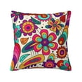 thumbnail image 1 of ZICANCN Spring Blooming Groovy Floral Throw Pillow Covers, Bed Couch Sofa Knit Decorative Pillow Covers for Living Room Farmhouse, 18"x18", 1 of 8