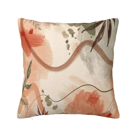 ZICANCN Stained Watercolor Tree Branch Throw Pillow Covers, Bed Couch Sofa Knit Decorative Pillow Covers for Living Room Farmhouse, 16"x16"