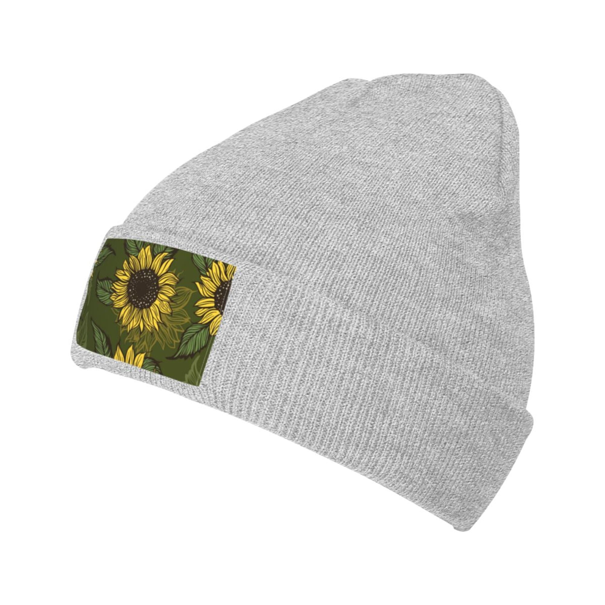 ZICANCN Sunflower Floral Blooming Flower Knit Beanie Hat