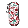thumbnail image 1 of ZICANCN Sunglasses Soft Case, Abstract Christmas Santa Gift Neoprene Zipper Eyeglass Case for Men Women, 1 of 9