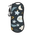 thumbnail image 1 of ZICANCN Sunglasses Soft Case, Funny Planet Trendy Texture Neoprene Zipper Eyeglass Case for Men Women, 1 of 9