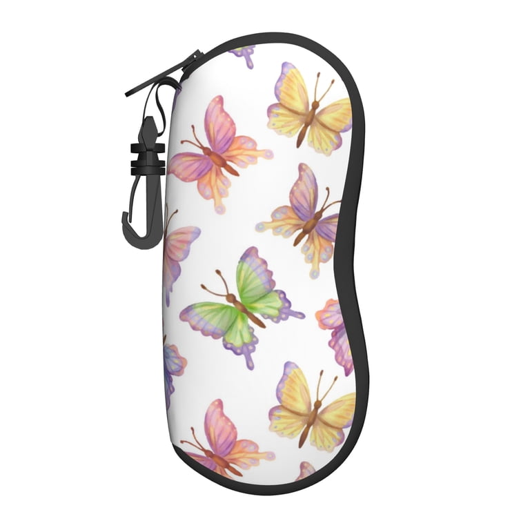 ♡cancan♡ ZICANCN Sunglasses Soft Case, Love Beautiful Butterflies Neoprene