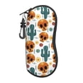 thumbnail image 1 of ZICANCN Sunglasses Soft Case, Mexican Holiday Halloween Sugar Skulls Neoprene Zipper Eyeglass Case for Men Women, 1 of 1
