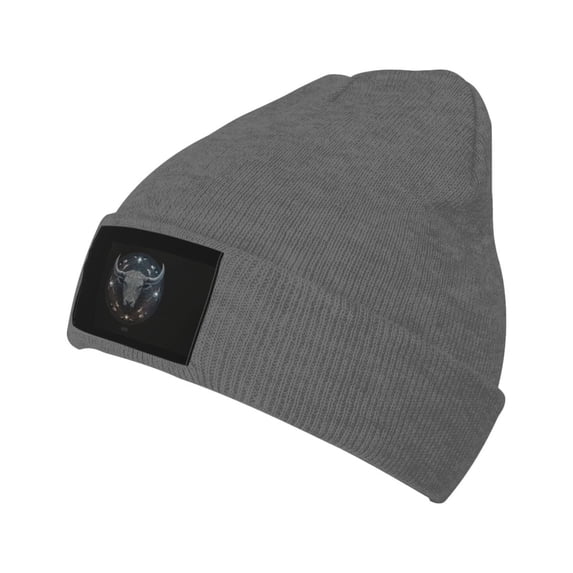 ZICANCN Taurus Star Sign Horoscope Knit Beanie Hat, Winter Cap Soft Warm Classic Hats for Men Women, Deep Heather