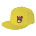 thumbnail image 1 of ZICANCN Teddy Bear Brown Baseball Caps, Trucker Hats for Men And Women, Adjustable Breathable Flat Caps, Yellow, 1 of 8