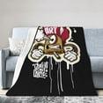 thumbnail image 1 of ZICANCN Throw Blanket Graffiti Cartoon Character Street Art , Couch Ultra Soft Micro Fleece Sofa Bed Camping Travel Blanket for Adults, 40"x30", 1 of 8
