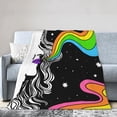 thumbnail image 1 of ZICANCN Throw Blanket Psychedelic Funky Hippy Girl , Couch Ultra Soft Micro Fleece Sofa Bed Camping Travel Blanket for Adults, 40"x30", 1 of 8