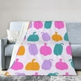 thumbnail image 1 of ZICANCN Throw Blanket Pumpkin Pink Orange Retro , Couch Ultra Soft Micro Fleece Sofa Bed Camping Travel Blanket for Adults, 80"x60", 1 of 8