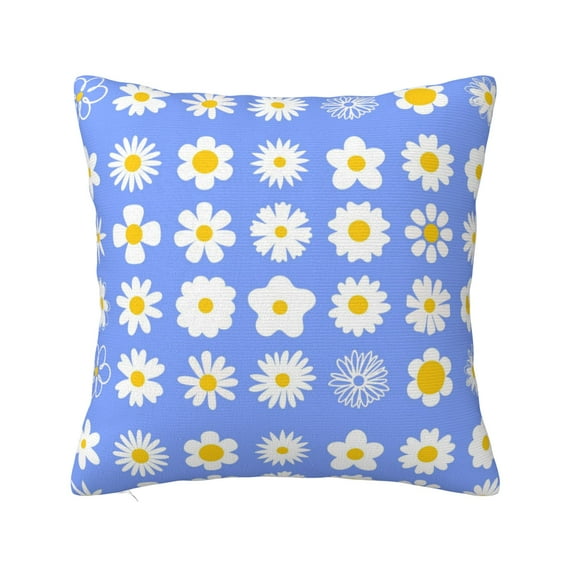 ZICANCN Various Forms Daisy Throw Pillow Covers, Bed Couch Sofa Knit Decorative Pillow Covers for Living Room Farmhouse, 20"x20"