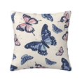 thumbnail image 1 of ZICANCN Vintage Doodle Butterflies Art Throw Pillow Covers, Bed Couch Sofa Knit Decorative Pillow Covers for Living Room Farmhouse, 16"x16", 1 of 8