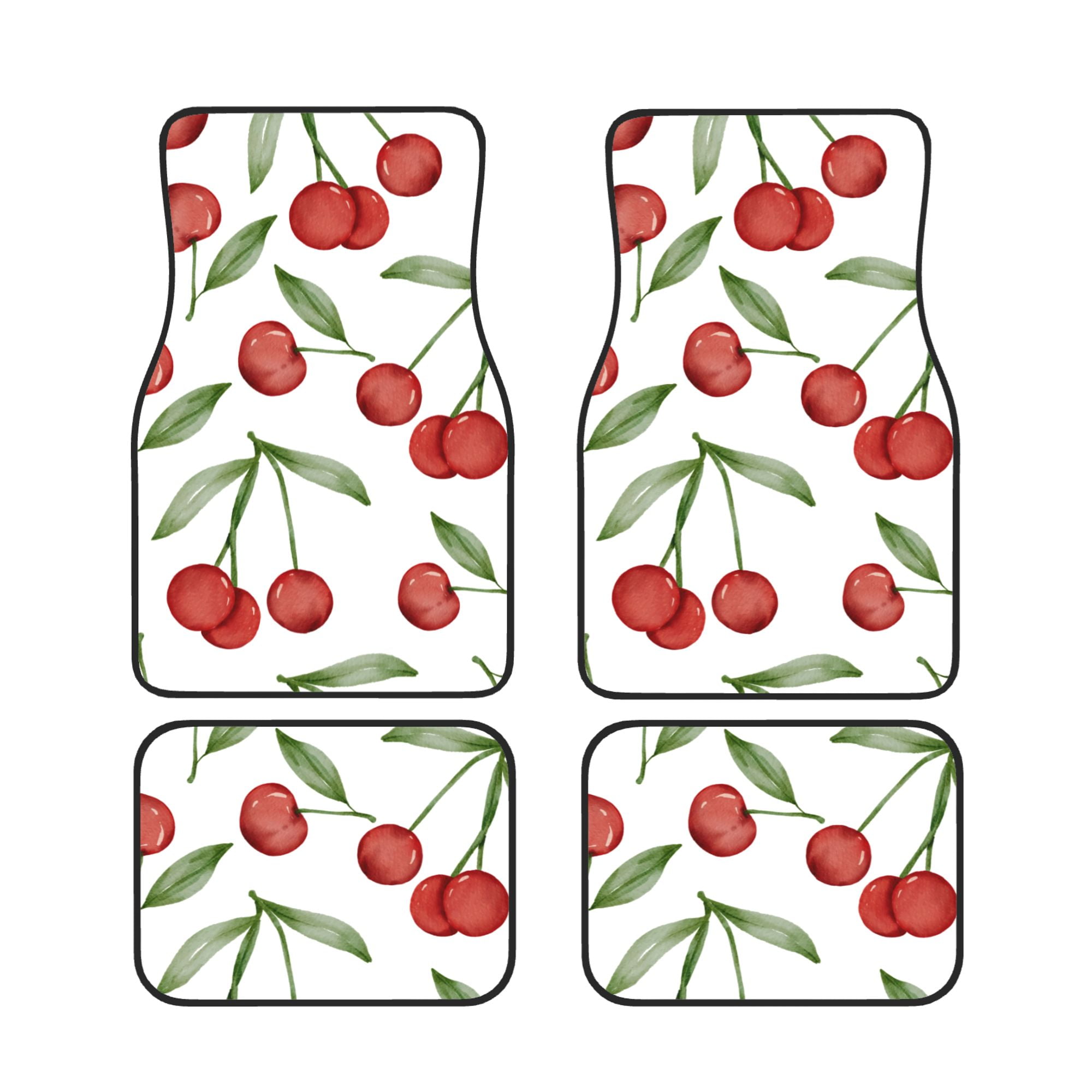ZICANCN Waterproof Car Floor Mats Full Set, Fruit Graffiti Cherry