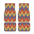 thumbnail image 1 of ZICANCN Waterproof Car Floor Mats Full Set, South American Circle Fabric Stripes Automotive Carpet Mats for Vehicle Trucks Suv Jeep, 4 Pieces, 1 of 6