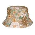 thumbnail image 1 of ZICANCN White Vintage Flower Bucket Hat , Unisex Print Double-Side-Wear Bucket Hat for Golf Fishing Beach Outdoor, 1 of 5