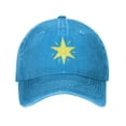 thumbnail image 1 of ZICANCN Yellow Star Adjustable Baseball Cap Women , Hats for Men Adult Washed Cotton Denim Baseball Caps Fashion Blue, 1 of 8