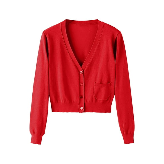 ZICTH Cardigans for Women Spring And Autumn Long Sleeved Knitted Sweater Short Knitted Cardigan Sweaters