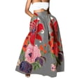 thumbnail image 1 of ZICTH Floral Print Skirt for Women Trendy Summer High Waist Beach Long Maxi Skirt with Pockets, 1 of 4