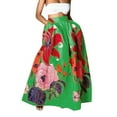 thumbnail image 1 of ZICTH Womens High Waist Long Maxi Skirt with Pocket Summer Beach Boho Floral Print Skirt for Women, 1 of 4