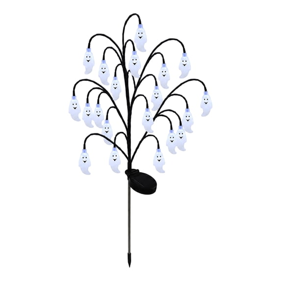 ZIDIFA Ghost Lights, Pumpkin Solar Lights, Halloween Solar Waterproof Garden Stake Light (Ghost) | Solar-Powered, Outdoor Decoration, Yard & Patio Use, Walkway Lighting, Flowerbed Stake 29.53in