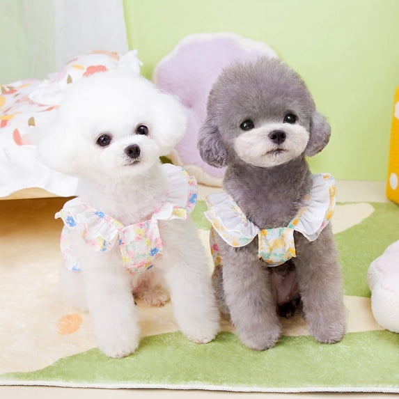 ZIEUO Adorable Pet Clothes for Cats & Small Dogs - Charming Spring & Autumn Wear Pet Flower Dress