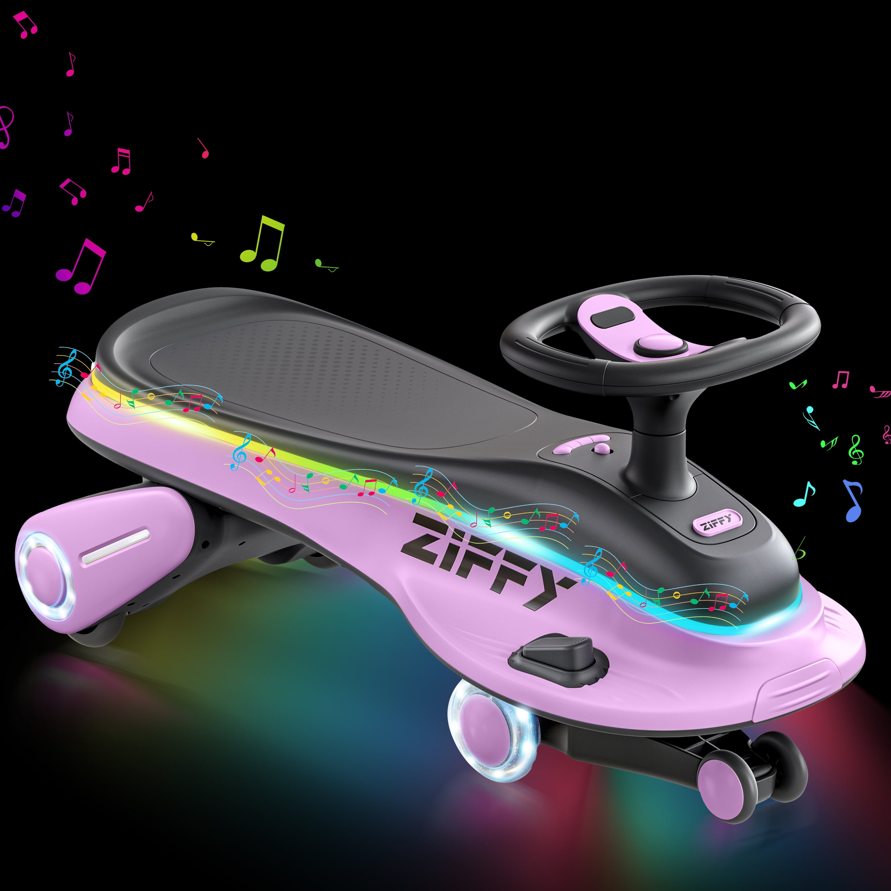 ZIFFY 45W 5.5A Light-Up Electric Wiggle Car for Kids, Rechargeable