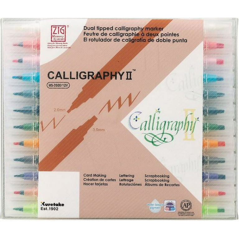 Zig Memory System Calligraphy II Pigment Marker Set of 12