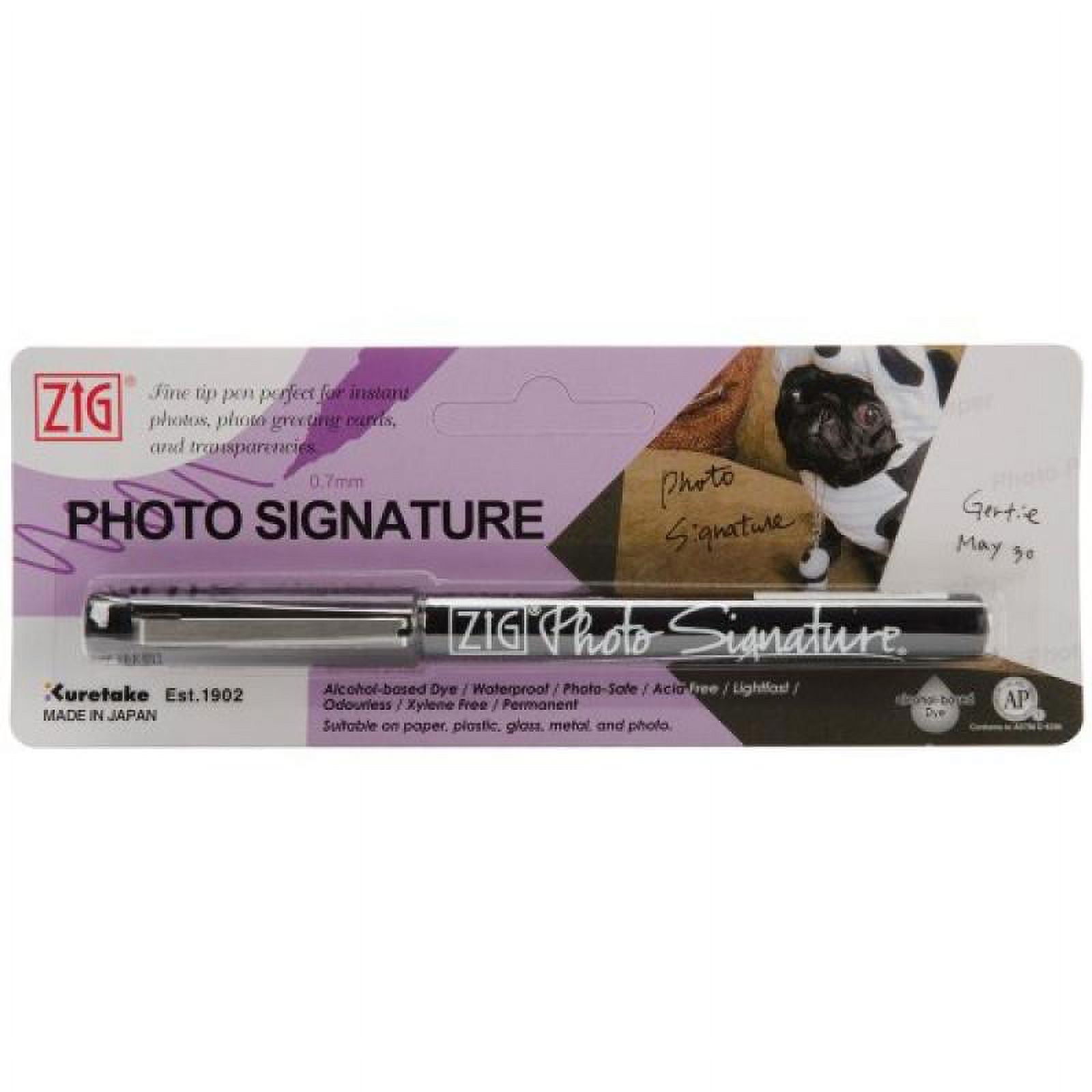 ZIG Photo Signature Marker, Carded, Fine Point, Black ZIG Photo Signature Marker, Carded, Fine Point, Black
