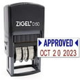 thumbnail image 1 of ZIGEL Date Stamp with Approved - Self Inking Date Stamp - Blue/Red, 1 of 4