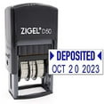 thumbnail image 1 of ZIGEL Date Stamp with Completed - Self Inking Date Stamp - Blue, 1 of 4