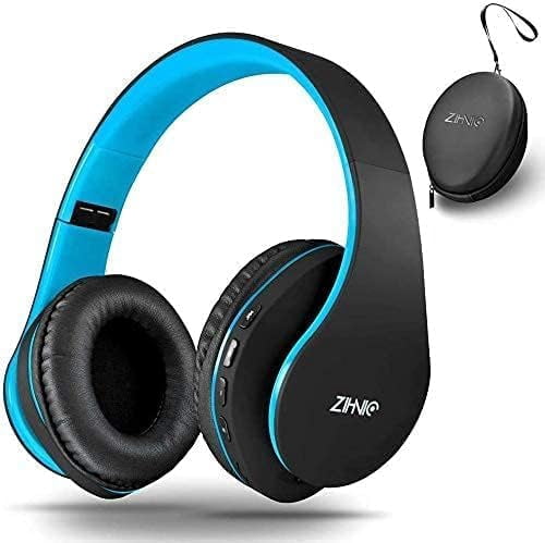 ZIHNIC Bluetooth Headphones Over-Ear, Foldable Wireless and Wired Stereo Headset Micro SD/TF, FM for Cell Phone,PC,Soft Earmuffs &Light Weight for Prolonged Wearing(Rose Gold)