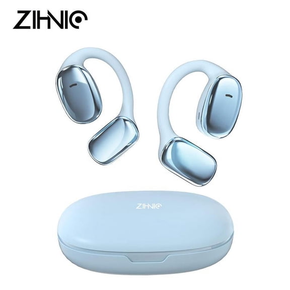 ZIHNIC S05 AI Translation Earbuds - Real-Time 134-Language Voice Translator via App, Open-Ear Bluetooth 5.4, IPX5 Waterproof HiFi Headphones for Travel, Gaming, Sports (Pink)
