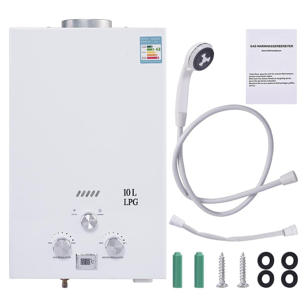 Zihui 10l Natural Gas Tankless Water Heater With Digital Display Indoor Max 264 Gpm Instant 1689