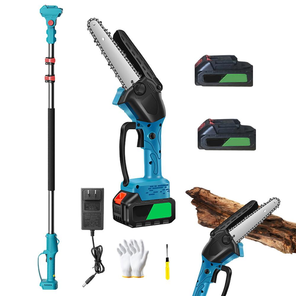 ZIHUI 2in1 Cordless Pole Saw Telescoping 2 in 1 Handheld Mini