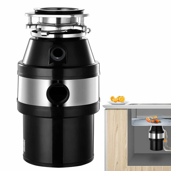 ZIHUI 3/4HP Corded Disposer,Food Waste Disposer Household Garbage Disposer Sink Food Disposal Portable Kitchen Waste Processor Sink Garbage Disposal for Home Restaurant